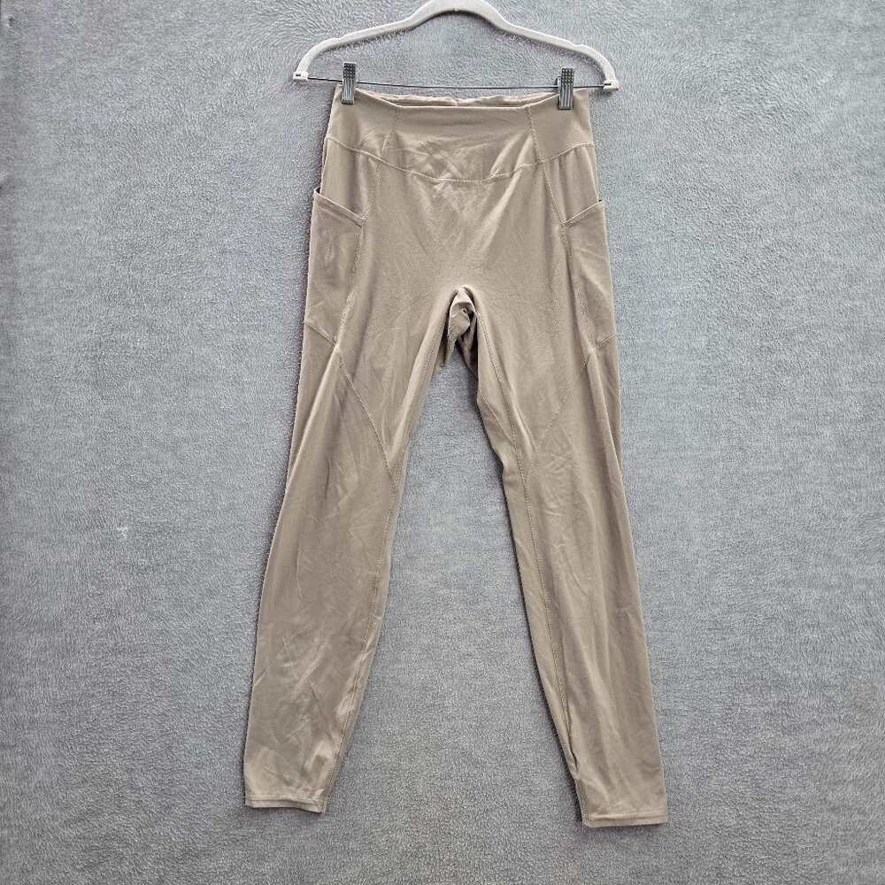 Gymshark Women Activewear Pants Large Beige Whitney Everyday Pockets Legging